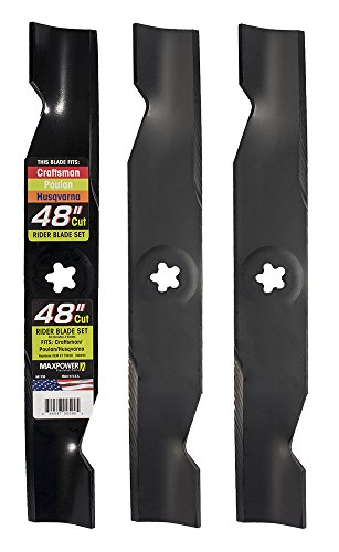 Maxpower 561735B 3-Blade Set for 48" Cut Poulan/Husqvarna/Craftsman