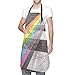 tuotaowenhua Schürze Schürze Regenbogen auf der Straße Schürze Ehemann einstellbares Arbeitsschürze Lätzchen Hundepflegeschürze mit Taschen