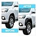 LGNHOPR Fender Flares Wheel Arch Compatible With Toyota Hilux Revo 2015 2016 2017 2018 2019 2020 2021 2022 2023 Matte Black Car Styling 6pcs/set, lianhgq824620iqih33