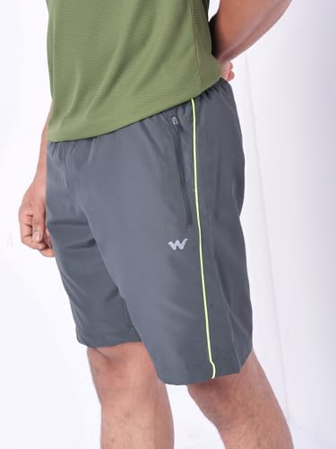 Image of Wildcraft Men's Solid Regular Fit Shorts| Mid Waist with Adjustable Drawcord