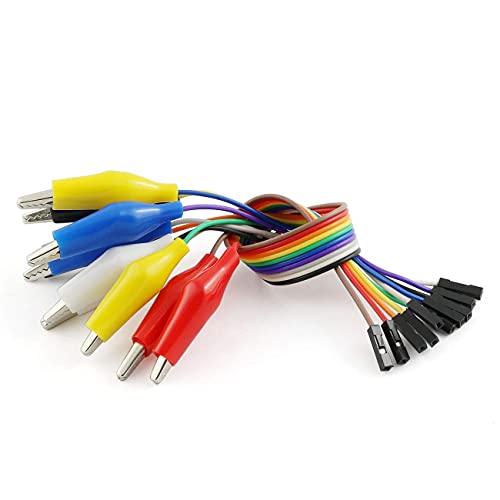 Image of 20PCS 8 Inch Jumper Wire Male to Alligator Clip, 20cm Jumper Wire Female to Crocodile Clip for Test Lead Arduino Raspberry pi