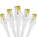 Produktbild BIGtec LAN Kabel 5 Stück 3m Netzwerkkabel CAT7 Ethernet Internet Patchkabel CAT.7 weiß Gigabit doppelt geschirmt Netzwerke Router Switch 2 x Stecker RJ45 kompatibel zu CAT.5 CAT.6 CAT.6a CAT.8