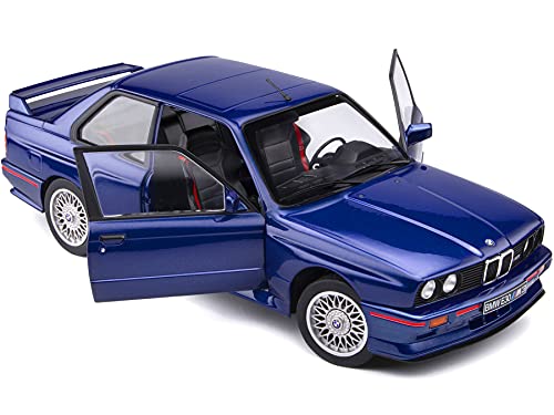 1990 B-M-W E30 M3 Mauritius Blue Metallic 1/18 Diecast Model Car by Solido S1801509