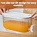 Fridge Drink Dispenser, 4 L Clear Beverage Dispenser with Faucet & Filter, Bottom Inclined Cold Brew Maker for Bar, Home, Cafe Drink for Fridge