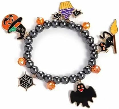 Halloween Charm Bracelets for Women Stretch Beaded Bracelet with ...