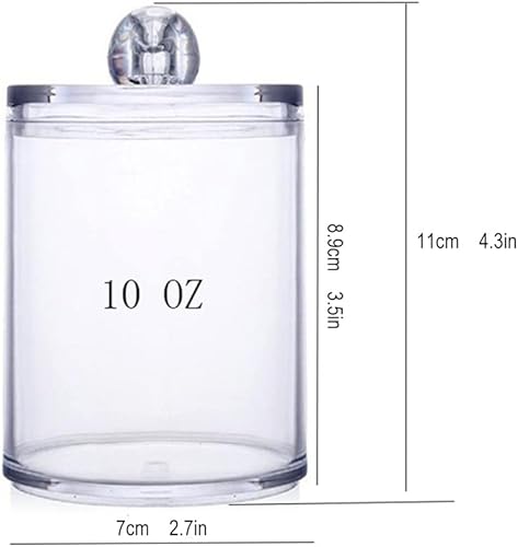 Miniatura 7 de Paquete de 3 dispensadores Qtip para bolas de algodón, hisopos de algodón, almohadillas redondas de algodón, juego de tarros de boticario de