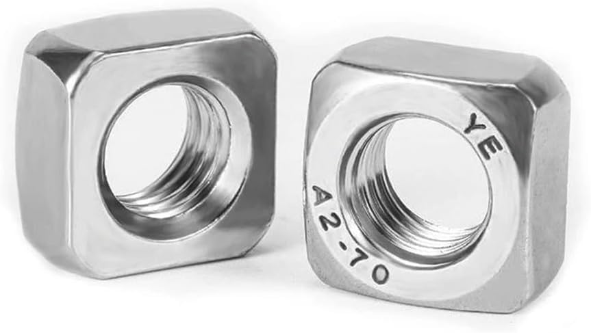 Square Nuts,Square Nut,10pcs Stainless Steel Square Nuts M3 M4 M5 M6 M8 M10 M12 Hardware Nut(M10)