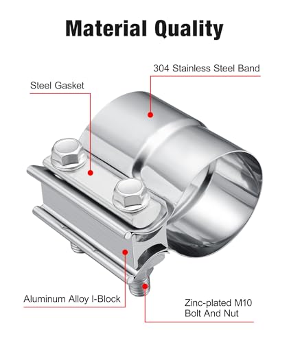 Evil Energy CE00520S2.5-2 Exhaust Clamp,Lap Joint Band Clamp Stainless Steel thumb #3
