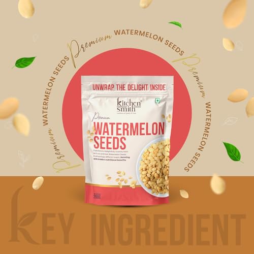 Image of KitchenSmith Premium Watermelon Seeds - Pack of 2 (200gm Each) | A Nutrient-Rich Superfood For Energy | Digestion & Overall Wellness | High In Protein | Raw Watermelon Seeds