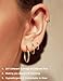 ORAZIO 4 Pairs Stainless Steel Hoop Earrings Set Huggie Earrings for Women,10mm-20mm