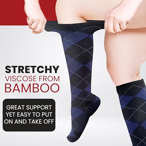 Image of BAMS Compression Socks Women & Men- Premium Bamboo Ultra Soft No-Smell 15-20 mmHg