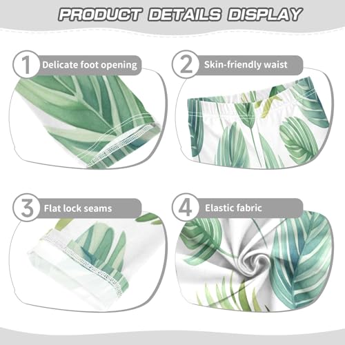 Bolaz Toddler Girls Leggings Printed Yoga Pants Leggings Tropical Leaves for Kids3