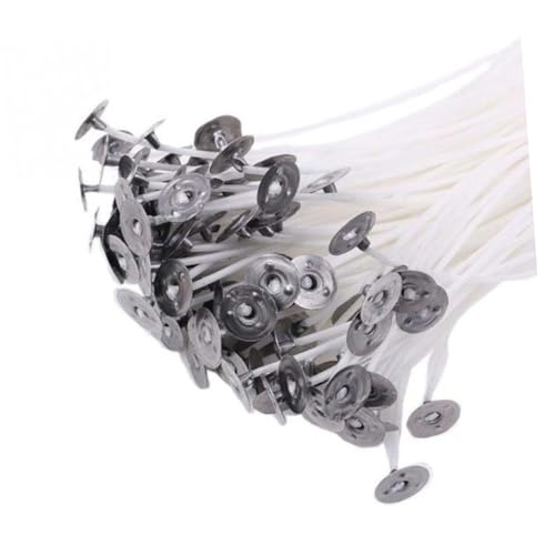 Mechas para velas con núcleo de cera HOMSFOU algodón 100 pcs miniatura 6