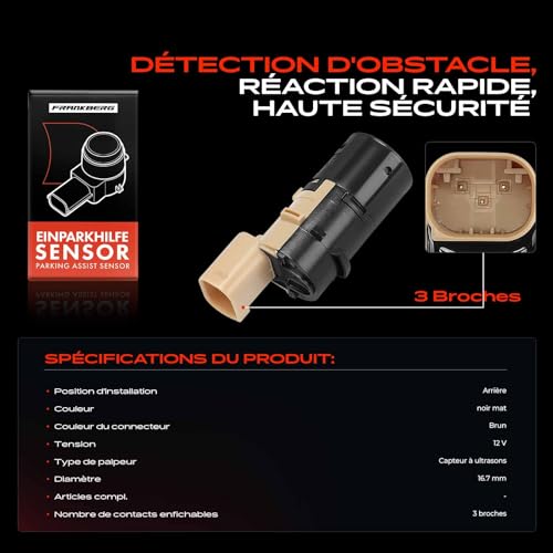 Capteur de stationnement arrière à détection précise pour 307 CC et Break - 4
