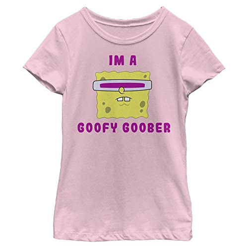 Nickelodeon Squarepants Goober Spongebob Face Girls Short Sleeve Tee Shirt - Main Image