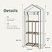 Bamworld Mini Greenhouse for Outdoor 3-Tierd Reusable Portable Warm House with PE Cover Compact Garden and Backyards Portable Rack with Sturdy Eucalyptus Frame Winter-Proof for Plant Protection