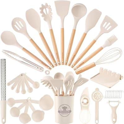Astercook Kitchen Utensils set, 39 PCS Silicone Cooking Utensils Set