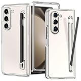 ZORBES® Phone Case for Samsung Galaxy Z Fold 5 Fashion Bi-fold One-Piece PC Phone Case with HD Transparent 6.3-inch Front Display Cover & Intergrated S Pen Holder