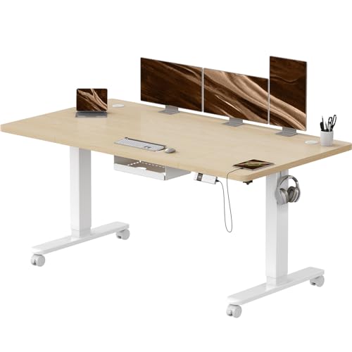 Airfish Elektrisch Höhenverstellbarer Schreibtisch 160x80cm mit...