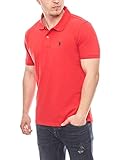 us basic poloshirt  U.S. POLO ASSN. Basic Poloshirt Polohemd Baumwolle Herren Kurzarm (Rot, XXL)