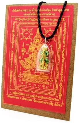 BDM Thao Wessuwan Amulet Necklace, Blanket and Thai Buddhist Talismans of Protection, Fortune and Success