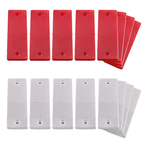 ZNDAW 16 pcs Waterproof Rectangular Safety Reflectors
