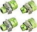PLG Garden Hose Repair Connector with Clamps,Green
