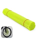 TECHPICCO 72 Pcs Universal Spoke Skins Covers Motorcycle Spoke Wraps Dirt Bike Spoke Cover Wheelchair Spoke Rims Decoration - Light Green