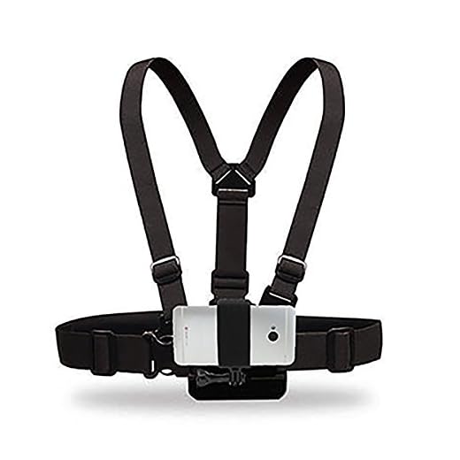 Action Mount Wearable Smartphone Chest Harness with Universal Phone Mount. Record Video with a Phone, or Sports Camera. Strongest Mount Hold on The Market. (Chest Harness/Phone Mount)