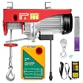 1320LBS Electric Hoist, 120V Electric Hoist with Wireless Remote Control, Single/Double Slings Electric Winch, Electric Hoist Winch for Lifting in Factories, Warehouses, Construction, Building
