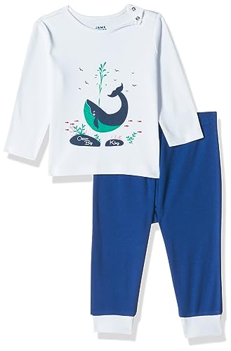 Image of Amazon Brand - Jam & Honey Baby-Boys and Girls 100% Soft & Pure Cotton Long Sleeve Tee with Jogger - Unisex Clothing Set