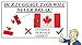 Luggage Tags, Canadian Flag, Embroidered, 2 Pack