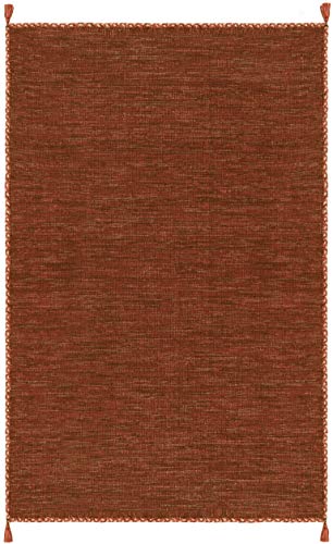 SAFAVIEH Montauk Collection Area Rug - 5' x 8', Orange & Black, Handmade Flat Weave Cotton Corner Tassel, Ideal for High Traffic Areas in Living Room, Bedroom (MTK150P)