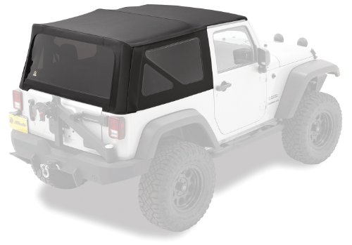 Bestop 7984117 Black Twill Replacement A-Top Black Twill For OEM Hardware For 1997-2006 Wrangler TJ And 2007-2016 Wrangler JK