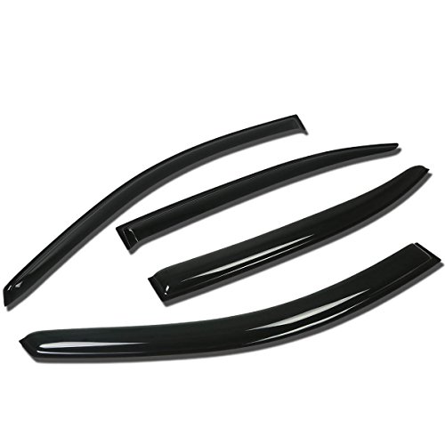 Auto Dynasty 4pcs Tape-On Window Visor Deflector Rain Guard Compatible with 2008-2012 Honda Accord 4-Door, Acrylic