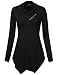 Women Tunic Sweatshirt,Laksmi Women's Autumn Asymmetrical Cowl Neck Active Tunic Top Black X-Large
