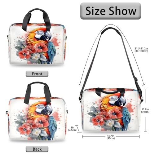 Housse pour ordinateur portable anti-rayures 13 à 16in avec sangle épaule à fleurs