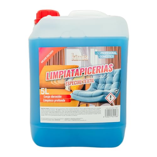 KIMIA - Limpiatapicerías Especial Textil 5L | Limpiador Profesional y Doméstico | Limpieza Profunda en Tapicerías y Textiles | Resultados Duraderos | Protege Fibas y Colores | Fórmula Avanzada
