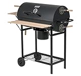 VOYSIGN Holzkohle Grill, Garten Smoker Grill Barbecue Hitze Räuchergerät mit Thermometer