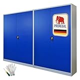 💡 ORGANISATION FLEXIBLE - Avec ses 4 étagères réglables en hauteur, cette armoire en acier offre des possibilités de rangement flexibles et adaptables à vos besoins. Idéale pour l'atelier, le garage, le bureau ou la maison.