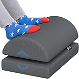 5 STARS UNITED Foot Rest for Under Desk at Work – Adjustable Foam Footrest for Office & Home – Ergonomic Foot Stool for Gaming & Computer Chair – Cushion for Back & Leg Pain Relief - Dark Gray Mesh