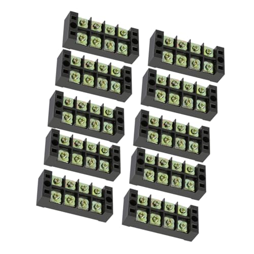 Bloque de terminales Alipis de 10 posiciones para fijación segura de cables eléctricos en placas