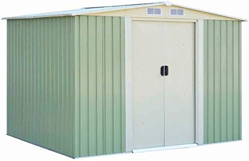 COSTWAY Abri de Jardin pour Stockage avec Porte Coulissante, Bouc...