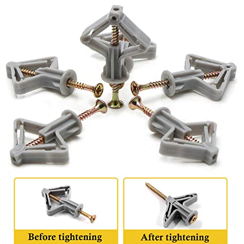 image for BICMTE Drywall Anchor kit - Hollow Wall Anchors with Screws ，self-Dr