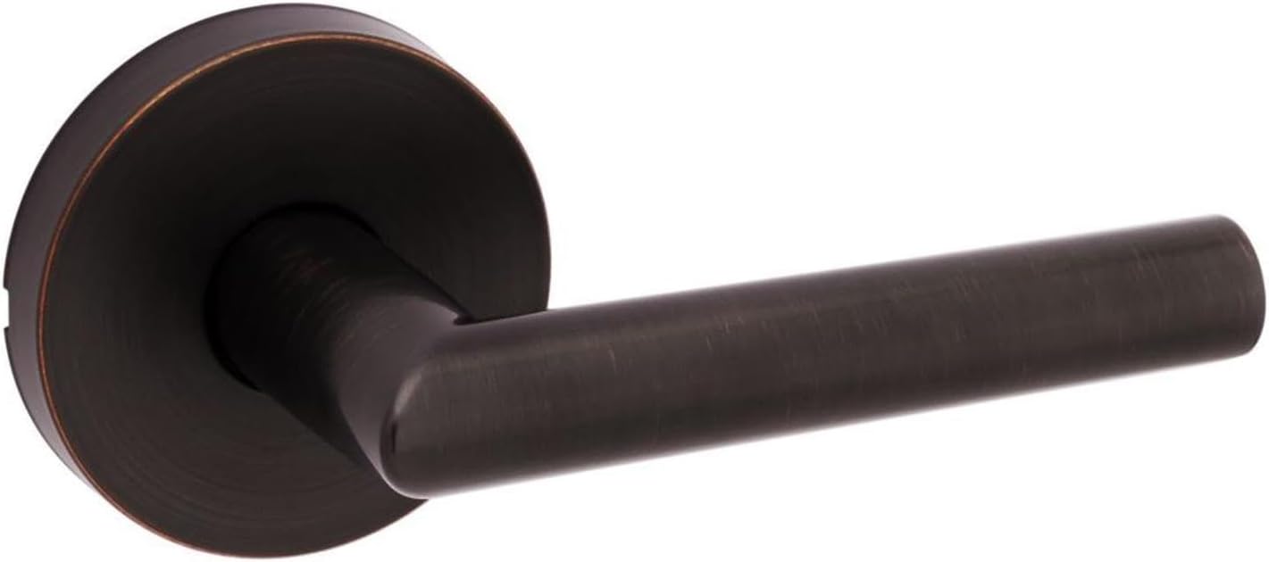 Kwikset 720MILRDT-11P Milan Lever with Round Rose Passage Door Lock with 6AL Latch and RCS Strike Venetian Bronze Finish