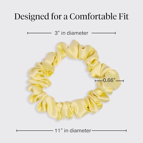 Image of Kitsch Rosette Ruched Satin Scrunchies for Women - Softer Than Silk Scrunchies | Hair Ties No Damage for Frizz-Free Sleep | Perfect for Day or Night, 5pcs