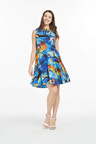 Image of Hawaii Hangover Family Matching Hawaiian Clothes, Sunset Blue | Family matching Hawaiian outfits, Sunset Blue, 100% cotton, machine washable, tropical floral print, luaus, cruises