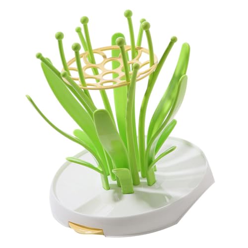 MOTHNUR Estante Secar Botellas Bebés Multifuncional con Soporte para Biberones y Chupetes Organizador Duradero de PP para Accesorios de Lactancia Color Verde