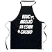 bubbleshirt Grembiule da Cucina Divertenti Bevo Meglio di Come cucino - Idea Regalo