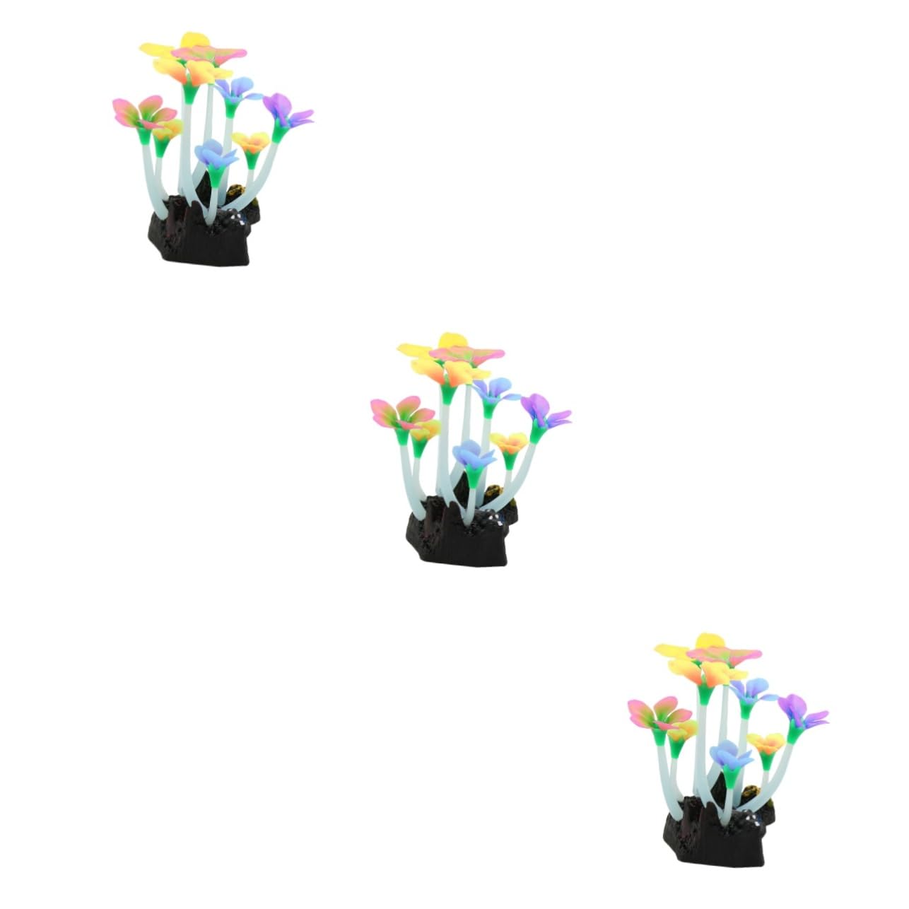 DOITOOL 3 Piezas De Plantas Artificiales Fluorescentes para Acuario Decoraciones Realistas para Acuario Paisaje Acuático Accesorios para El Hogar Decoraciones para Peceras Plantas